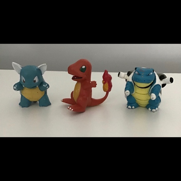 Pokemon Toys Figures Vintage Toy Figurines Mini Charmander Wartortle Bladtoise - Picture 1 of 15